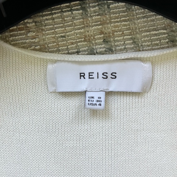 Reiss Michelle white knit midi dress. Size US 4 - Picture 3 of 5
